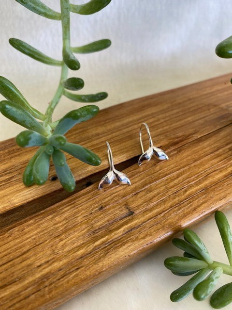 Whale Tail Dangle Earrings