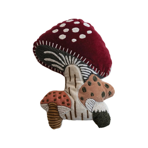 Velvet Mushroom Pillow