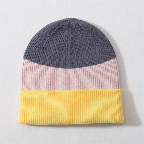Tri-Tone Beanie Yellow/Charcoal
