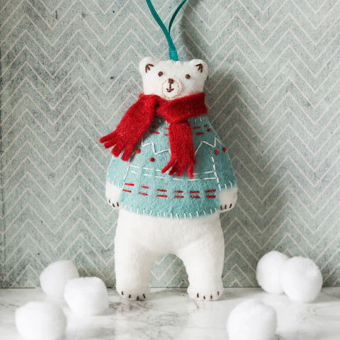 Polar Bear Ornament Felt Craft Kit
