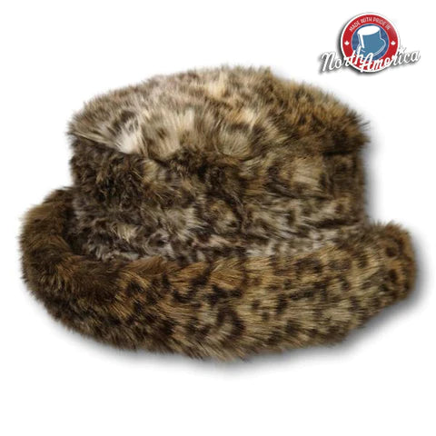 Josephine Faux Fur Hat - Leopard Print