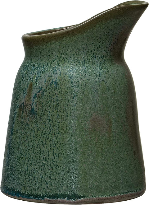 Matte Green Stoneware Creamer