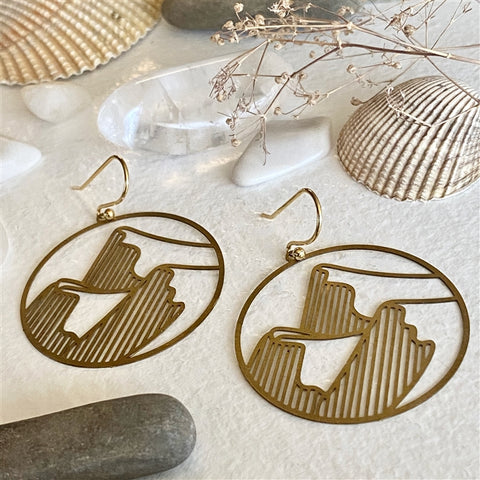 Brass Mountain Earrings