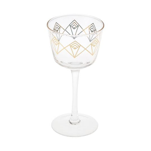 Gold Deco Coupe Glass
