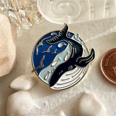 Herman The Blue Whale Enamel Pin