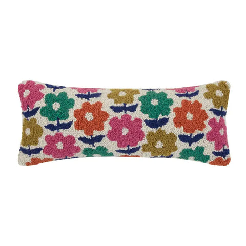 Groovy Bloom Hooked Pillow