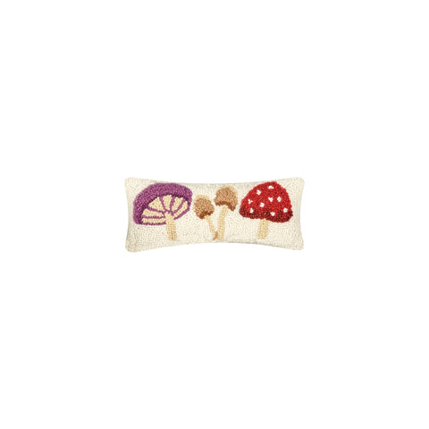 Mini Mushroom Hooked Pillow