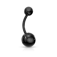 Black Steel Navel Barbell