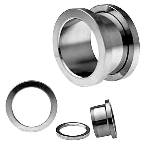 Surgical Steel Screw Fit Tunnels