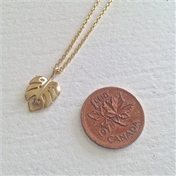 Monstera Leaf Necklace