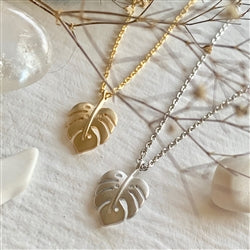 Monstera Leaf Necklace