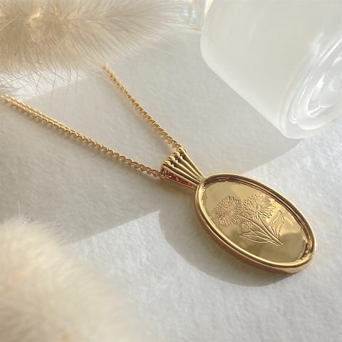 Birth Month Wildflower Necklace