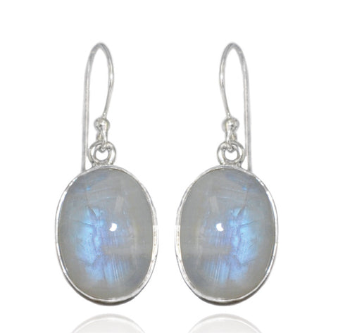 Oval Labradorite Earrings