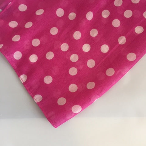 Pink & White Polka Dot Scarf