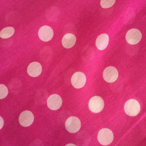 Pink & White Polka Dot Scarf