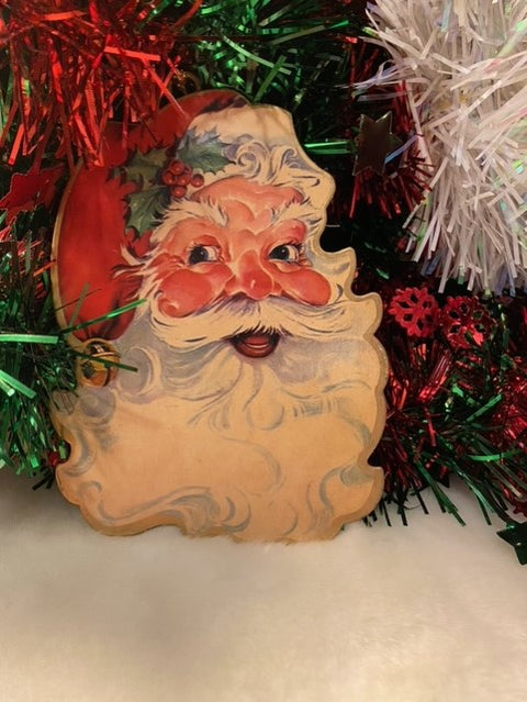 Tin Santa Ornament