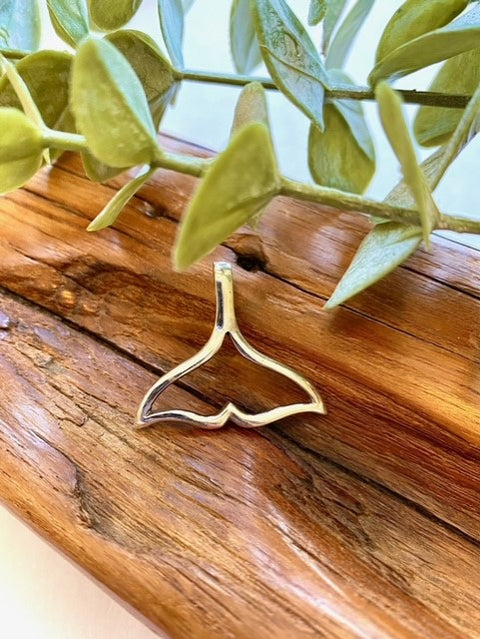 Whale Tail Outline Pendant