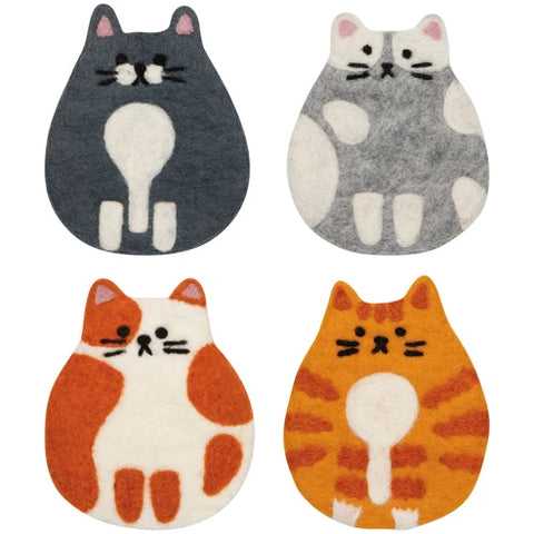 Cat Club Coaster Set