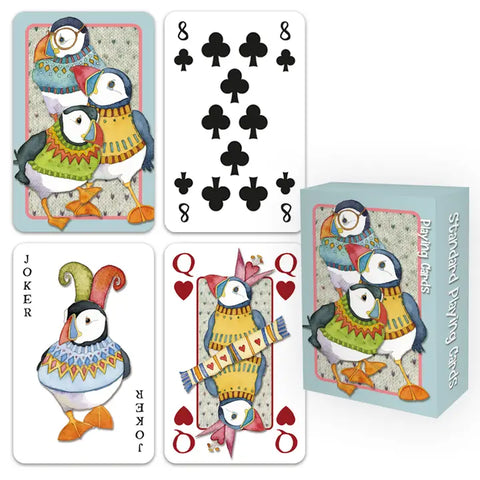 Woolly Puffins Playing Cards