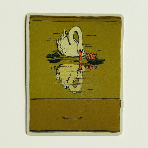 Vintage Swan Sticker