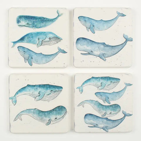 Whale Coasters Set