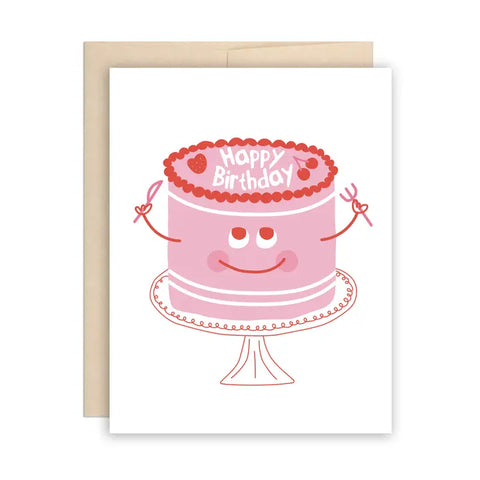 Funny Face Layered Cake Birthday Card