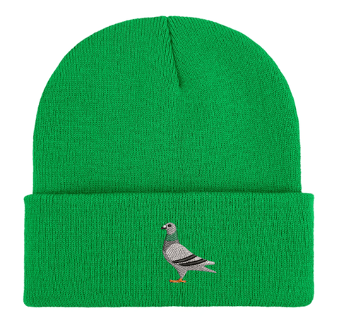 Embroidered Pigeon Beanie