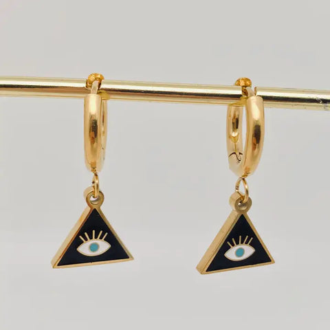 Evil Eye Hoops