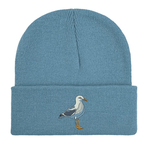 Embroidered Seagull Beanie
