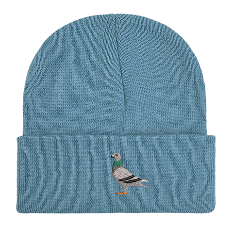 Embroidered Pigeon Beanie