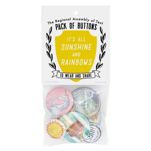 Rainbows & Sunshine Button Pack