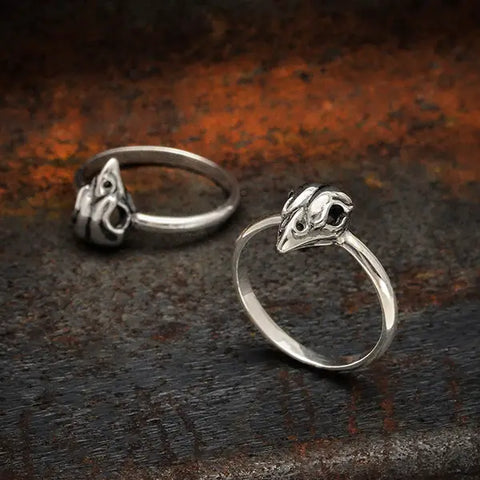 Small Bird Skull Ring