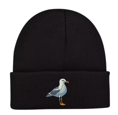 Embroidered Seagull Beanie