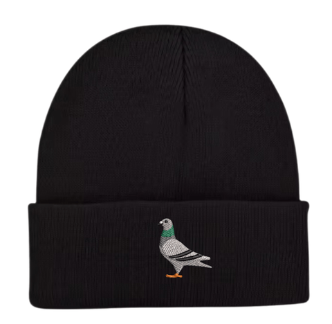 Embroidered Pigeon Beanie