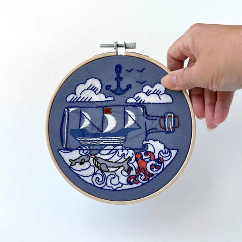 Ship Embroidery Kit
