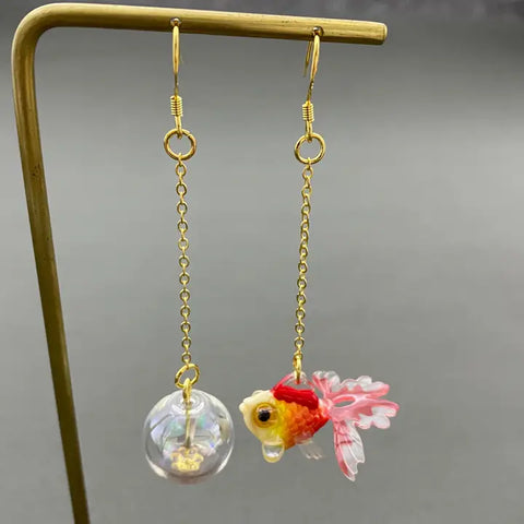 Red Goldfish Earrings