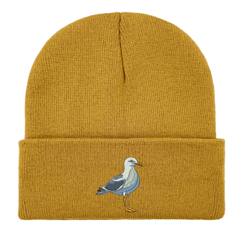 Embroidered Seagull Beanie