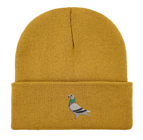 Embroidered Pigeon Beanie