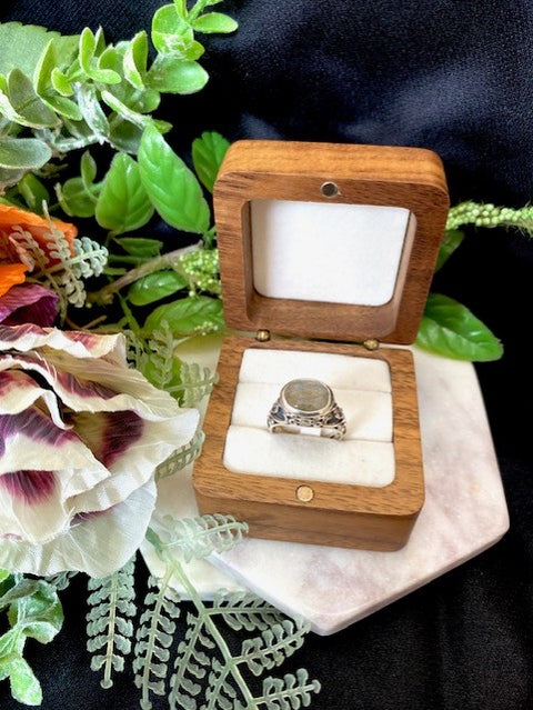 High Profile Labradorite Ring