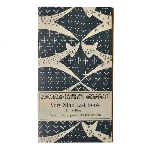 Very Slim Notebook - Navy Cats