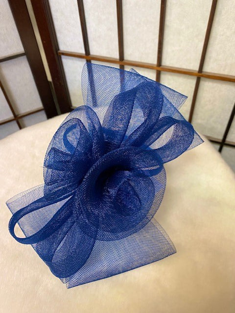 Navy Flower Fascinator