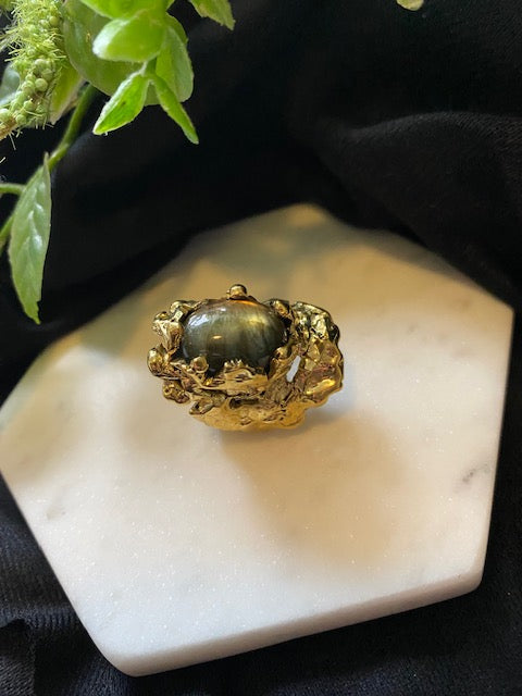 Labradorite Statement Ring