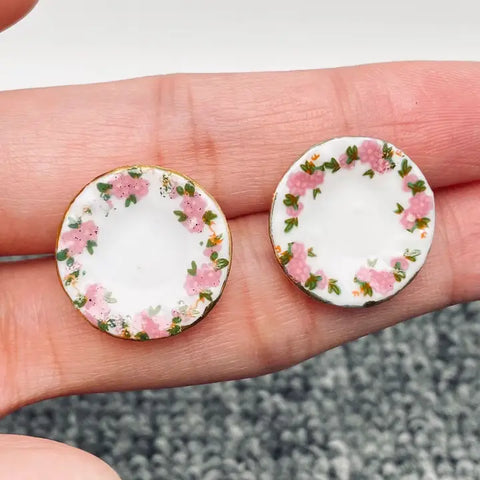 Pink Plate Earrings