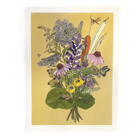Summer Floral Print 12"x16"