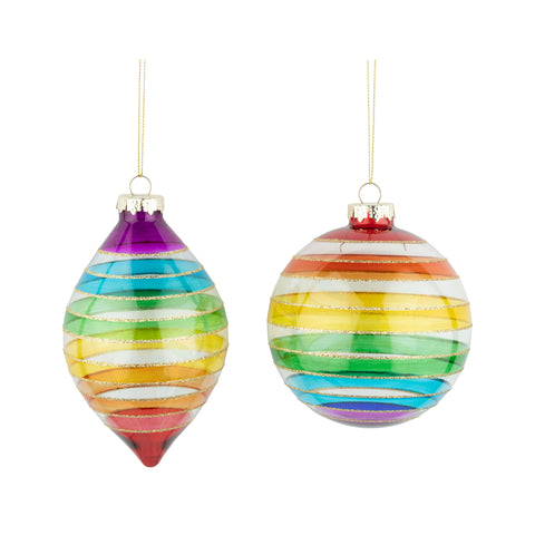 Rainbow Stripes Ornament