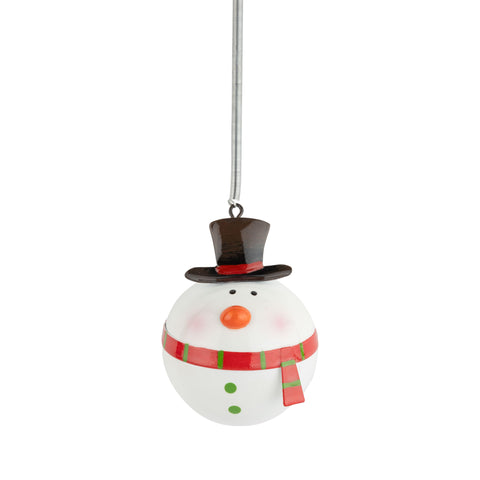Snowman On Spring Ornament