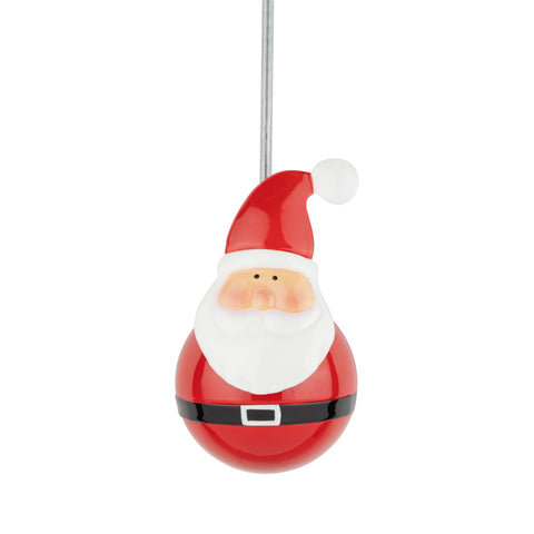 Santa On Spring Ornament