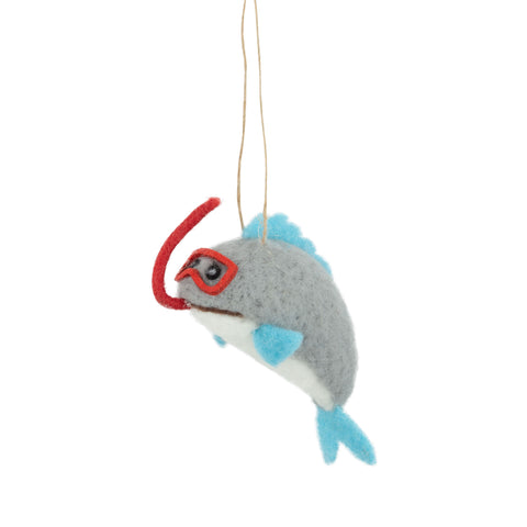 Whale With Goggles Ornament