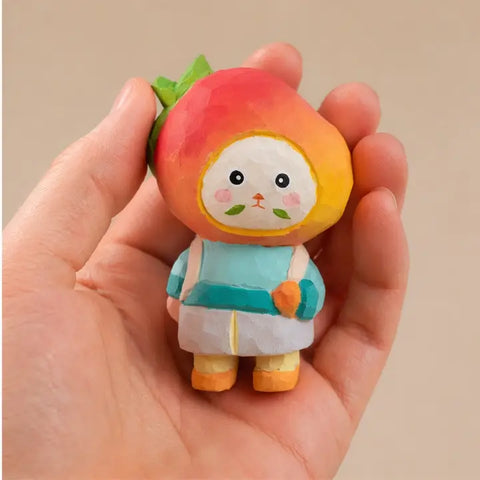 Strawberry Hat Cat Figurine