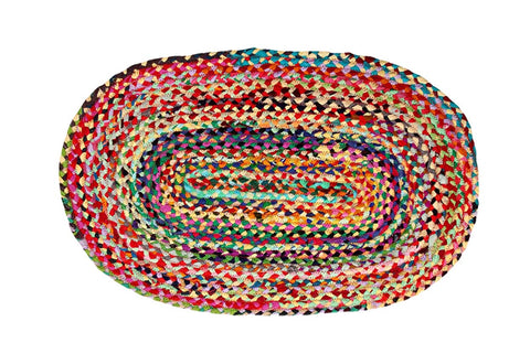 Multi Color Oval Rug